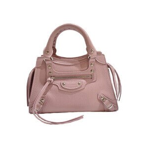 BALENCIAGA Neo Classic City Pink Leather Handbag Shoulder Bag